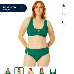 Plus Size Bikini Set Size 3X Emerald Green